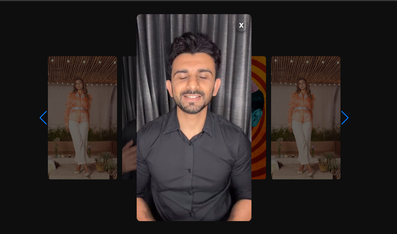 Shoppable Feed Preview - Video Player